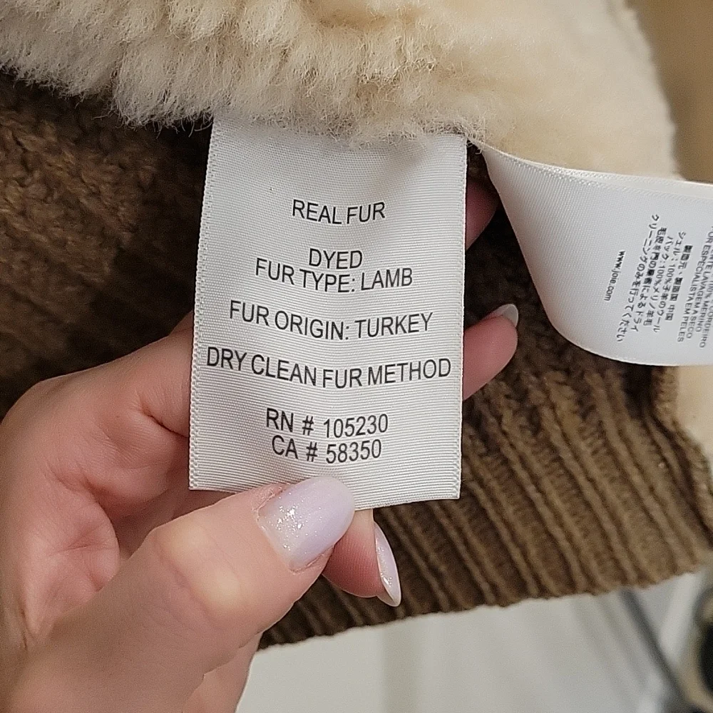 JOIE Brinley Lamb Fur Suede Vest in Natural - Picture 6 of 14